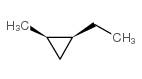 cis-1-ethyl-2-methylcyclopropane structure