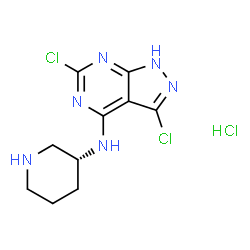 (3R)-N-{3,6-二氯-1H-吡唑并[3,4-d]嘧啶-4-基}哌啶-3-胺盐酸盐图片