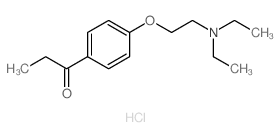 Propiophenone, 4-(2-(diethylamino)ethoxy)-, hydrochloride结构式