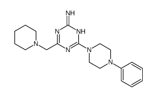4-(4-phenylpiperazin-1-yl)-6-(piperidin-1-ylmethyl)-1,3,5-triazin-2-amine结构式