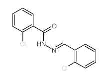 2-chloro-N-[(2-chlorophenyl)methylideneamino]benzamide structure