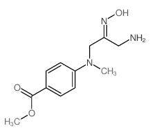 Benzoic acid,4-[[3-amino-2-(hydroxyimino)propyl]methylamino]-, methyl ester结构式