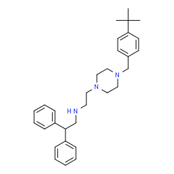 1-[p-(tert-Butyl)benzyl]-4-[2-[(1,2-diphenylethyl)amino]ethyl]piperazine structure
