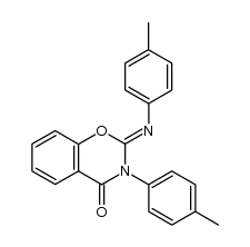 3-p-tolyl-2-p-tolylimino-2,3-dihydro-benz[e][1,3]oxazin-4-one结构式