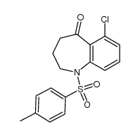 6-chloro-5-oxo-2,3,4,5-tetrahydro-1-p-toluenesulfonyl-1H-1-benzazepine结构式