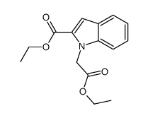 ethyl 1-ethoxycarbonylmethylindole-2-carboxylate结构式