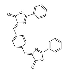 4,4'-(1,4-phenylenedimethylidyne)bis[2-phenyloxazol-5(4H)-one]结构式