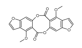 2,8-dimethoxy-[4,3-b][10,9-b']difuro disalicylide结构式