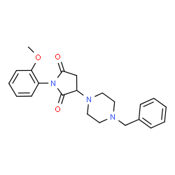 3-(4-benzylpiperazin-1-yl)-1-(2-methoxyphenyl)pyrrolidine-2,5-dione结构式