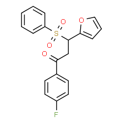 3-Benzenesulfonyl-1-(4-fluoro-phenyl)-3-furan-2-yl-propan-1-one结构式