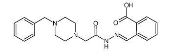 2-((2-(2-(4-benzylpiperazin-1-yl)acetyl)hydrazono)methyl)benzoic acid结构式