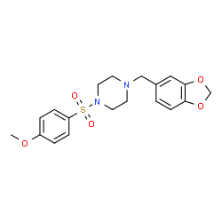 4-{[4-(1,3-benzodioxol-5-ylmethyl)-1-piperazinyl]sulfonyl}phenyl methyl ether picture