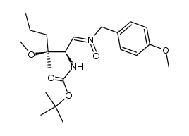 (2R,3S,Z)-2-((tert-butoxycarbonyl)amino)-3-methoxy-N-(4-methoxybenzyl)-3-methylhexan-1-imine oxide结构式
