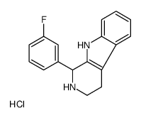 1-(3-fluorophenyl)-2,3,4,9-tetrahydro-1H-pyrido[3,4-b]indole,hydrochloride结构式