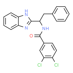 N-[1-(1H-1,3-BENZIMIDAZOL-2-YL)-2-PHENYLETHYL]-3,4-DICHLOROBENZENECARBOXAMIDE structure
