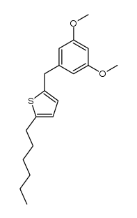 2-(3,5-dimethoxy-benzyl)-5-hexyl-thiophene Structure