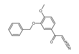 1-(3-benzyloxy-4-methoxy-phenyl)-2-diazo-ethanone结构式