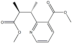 (αS,βS)-3-(Methoxycarbonyl)-α,β-dimethyl-2-pyridinepropionic acid methyl ester结构式