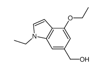 1H-Indole-6-methanol,4-ethoxy-1-ethyl-(9CI) Structure