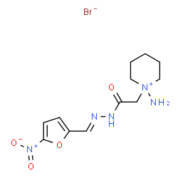 2-(1-amino-3,4,5,6-tetrahydro-2H-pyridin-1-yl)-N-[(5-nitro-2-furyl)met hylideneamino]acetamide bromide Structure