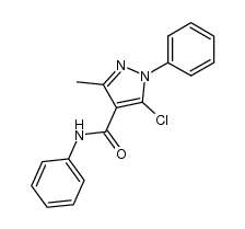 5-chloro-3-methyl-1-phenyl-1H-pyrazole-4-carboxylic acid anilide结构式