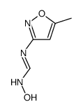 N'-Hydroxy-N-(5-methyl-1,2-oxazol-3-yl)imidoformamide, 3-{[(Hydroxyimino)methyl]amino}-5-methylisoxazole结构式