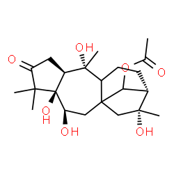 (14R)-14-Acetoxy-5,6β,10,16-tetrahydroxygrayanotoxan-3-one structure