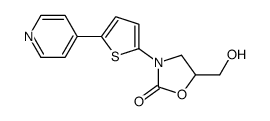 5-(hydroxymethyl)-3-(5-pyridin-4-ylthiophen-2-yl)-1,3-oxazolidin-2-one Structure
