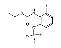 (2-iodo-6-trifluoromethoxy-phenyl)-carbamic acid ethyl ester结构式