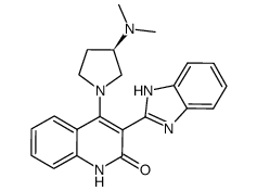 3-(1H-benzimidazol-2-yl)-4-[(3R)-3-(dimethylamino)pyrrolidin-1-yl]quinolin-2(1H)-one Structure