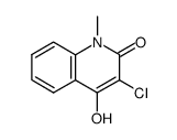 4-hydroxy-1-methyl-3-chloro-2(1H)-quinolinone structure