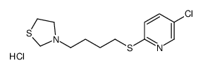 3-[4-(5-chloropyridin-2-yl)sulfanylbutyl]-1,3-thiazolidine,hydrochloride结构式