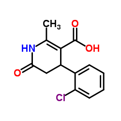 4-(2-CHLOROPHENYL)-1,4,5,6-TETRAHYDRO-2-METHYL-6-OXO-3PYRIDINECARBOXYLIC ACID结构式