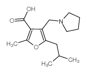 5-异丁基-2-甲基-4-吡咯烷-1-甲基呋喃-3-羧酸结构式