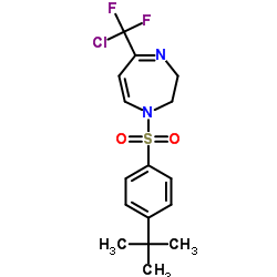 5-[Chloro(difluoro)methyl]-1-{[4-(2-methyl-2-propanyl)phenyl]sulfonyl}-2,3-dihydro-1H-1,4-diazepine结构式