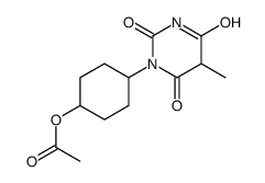 [4-(5-methyl-2,4,6-trioxo-1,3-diazinan-1-yl)cyclohexyl] acetate Structure