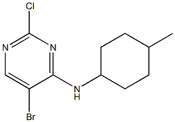 5-bromo-2-chloro-N-(4-methylcyclohexyl)pyrimidin-4-amine Structure