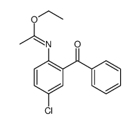 ethyl N-(2-benzoyl-4-chlorophenyl)ethanimidate结构式