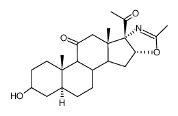 3β-hydroxy-2'-methyl-(5α,16β)-pregnano[17,16-d]oxazole-11,20-dione结构式