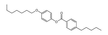 4-Pentylbenzoic acid 4-(heptyloxy)phenyl ester Structure