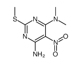 4-N,4-N-dimethyl-2-methylsulfanyl-5-nitropyrimidine-4,6-diamine结构式