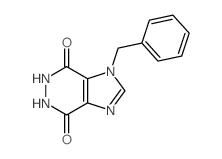 1H-Imidazo[4,5-d]pyridazine-4,7-dione,5,6-dihydro-1-(phenylmethyl)-结构式