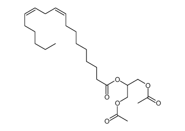 (9Z,12Z)-9,12-Octadecadienoic acid 2-acetyloxy-1-(acetyloxymethyl)ethyl ester结构式