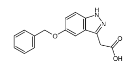 (5-benzyloxy-1(2)H-indazol-3-yl)-acetic acid结构式