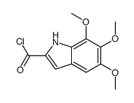 5,6,7-trimethoxy-1H-indole-2-carbonyl chloride Structure