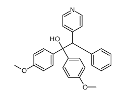1,1-Di(4-methoxyphenyl)-2-phenyl-2-(4-pyridyl)ethanol结构式