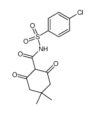 2-(N-p-chlorobenzenesulfonylcarbamoyl)-5,5-dimethylcyclohexane-1,3-dione结构式