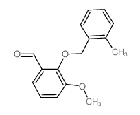 3-METHOXY-2-[(2-METHYLBENZYL)OXY]BENZALDEHYDE structure