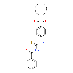 N-({[4-(1-azepanylsulfonyl)phenyl]amino}carbonothioyl)benzamide结构式