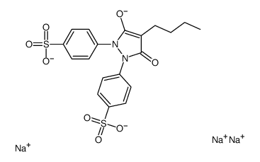 trisodium,4-[4-butyl-5-oxido-3-oxo-2-(4-sulfonatophenyl)pyrazol-1-yl]benzenesulfonate结构式